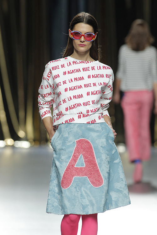 Desfile de la firma Agatha Ruiz de la Prada en la pasarela MBFWM Fall/Winter 2016- 2017, que tuvo lugar en el pabellón 14.1 de Ifema.