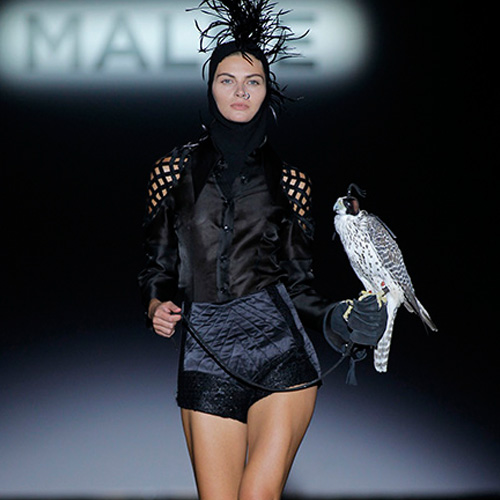 Modelo vestida por Malne en MBFW Madrid 2017