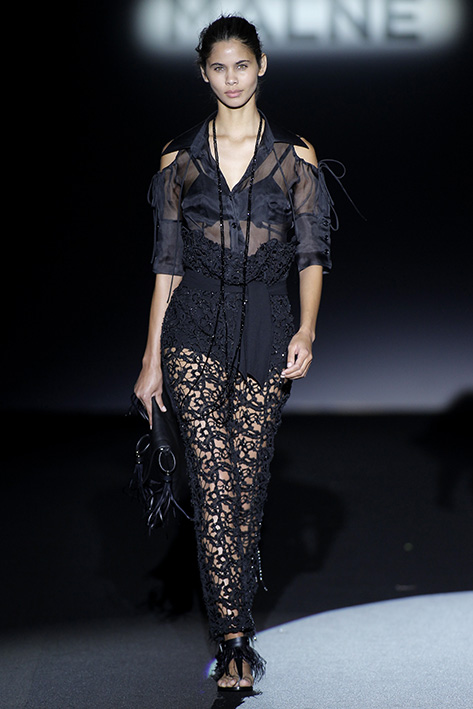 Modelo vestida por Malne en MBFW Madrid 2017