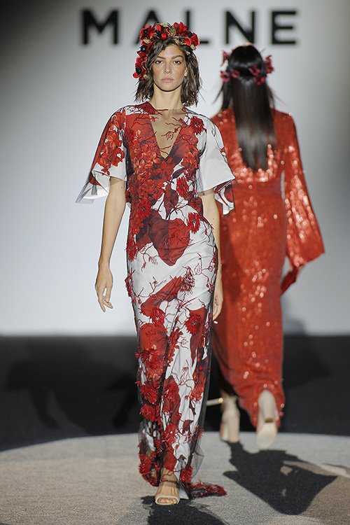Modelo vestida por Malne en MBFW Madrid 2017