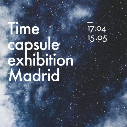 Cartela de Time Capsule Exhibition Madrid