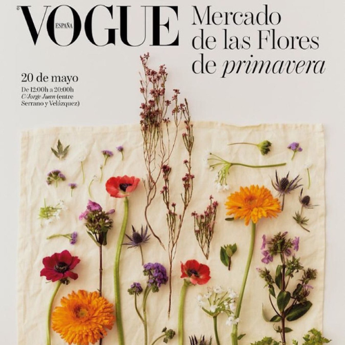 Cartel oficial del Mercado de las Flores de Vogue Primavera 2023