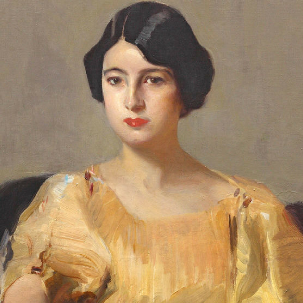 Elena con túnica amarilla: Oleo sobre lienzo de Joaquin Sorolla