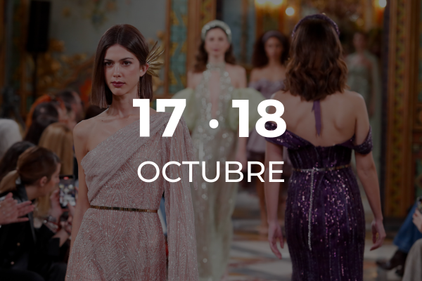 Modelos en el desfile de Atelier Couture en el Palacio de Santoña