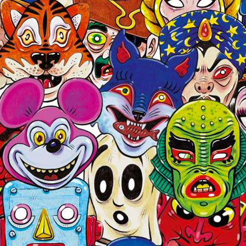 Mural personajes carnaval