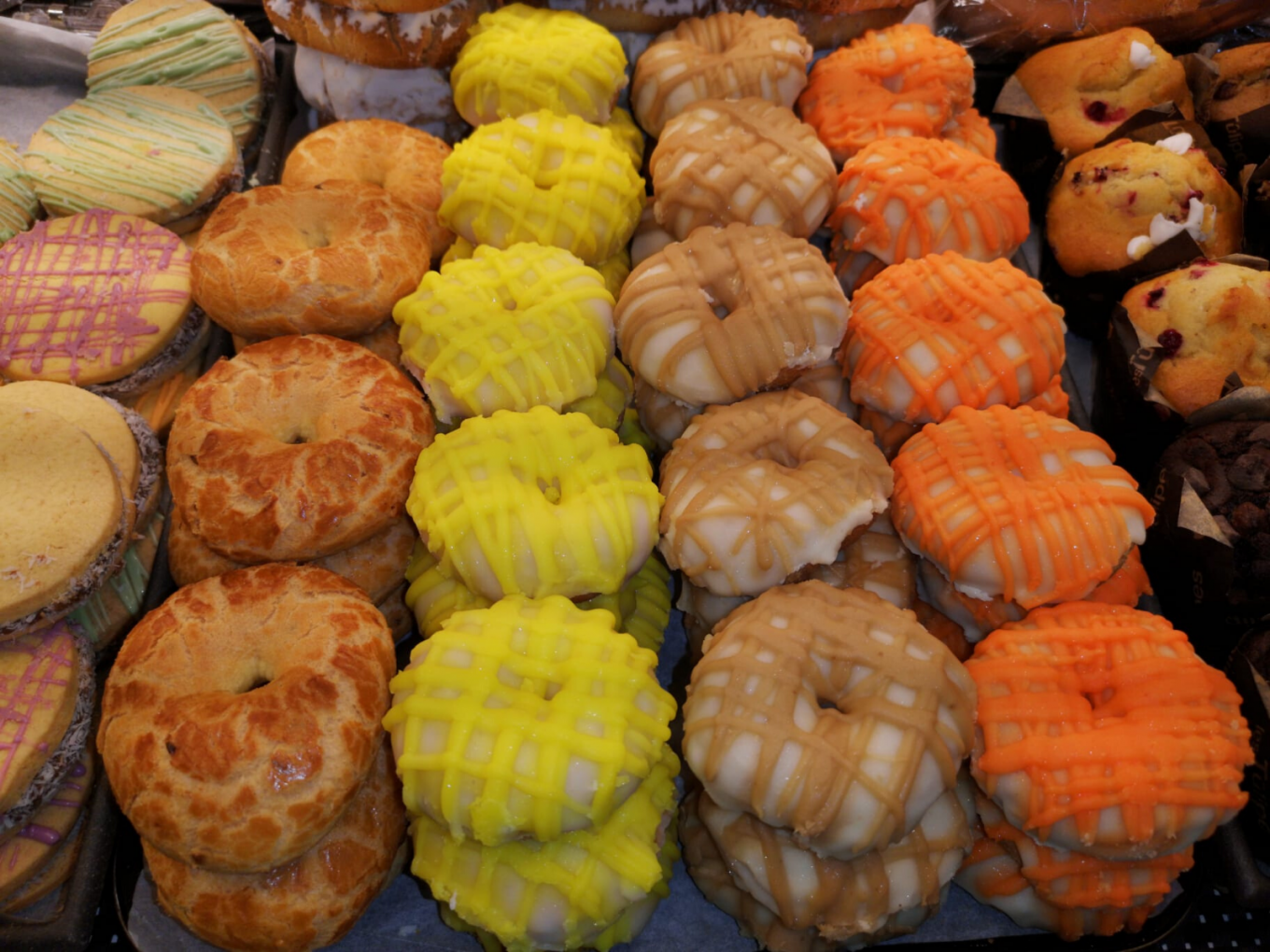 Diferentes variedades de donuts