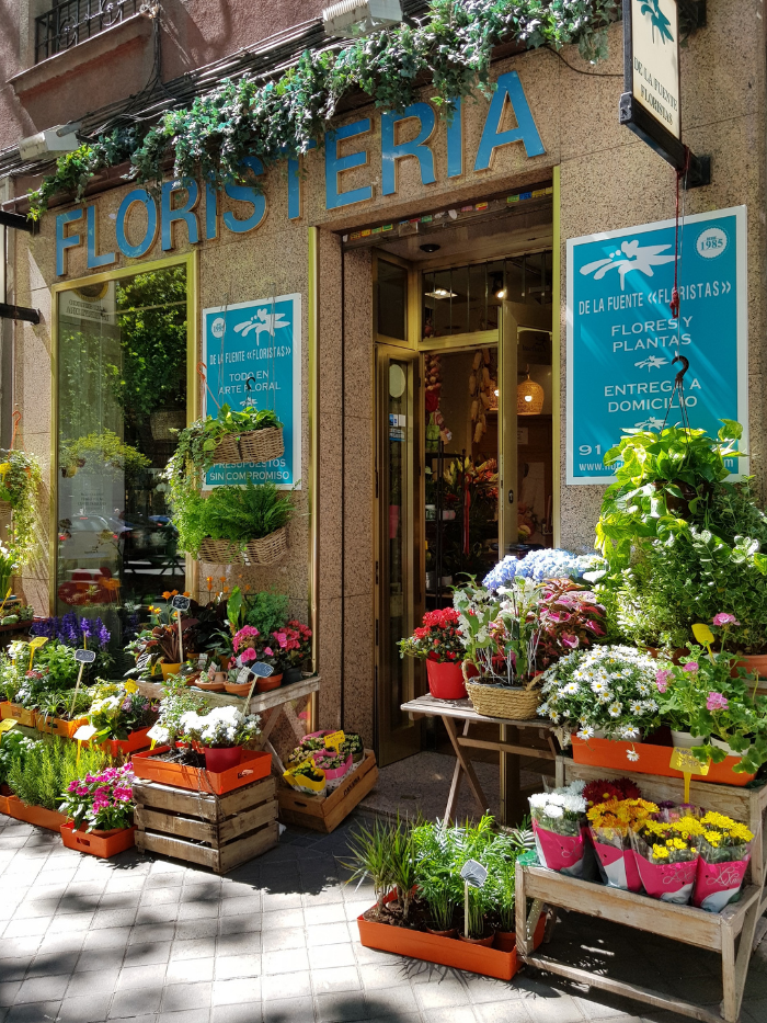 Escaparate de la tienda De La Fuente Floristas