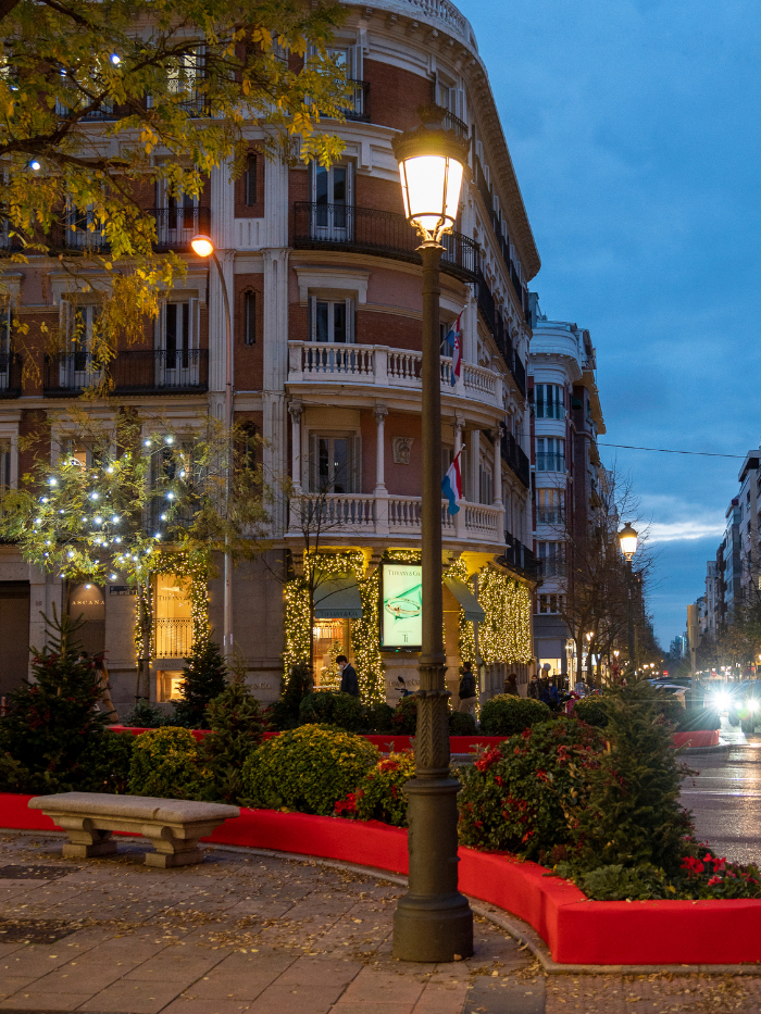 Jardineras Navideñas en la calle Ortega y Gasset