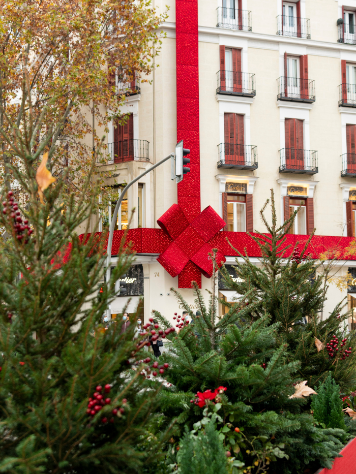 Jardineras Navideñas en la calle Ortega y Gasset