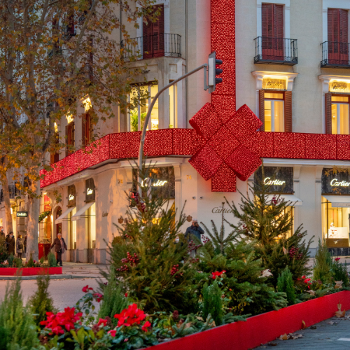 Jardineras Navideñas en la calle Ortega y Gasset