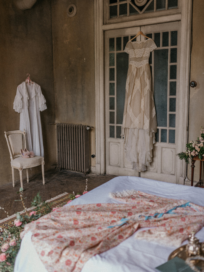 Detalles de la habitación de la novia