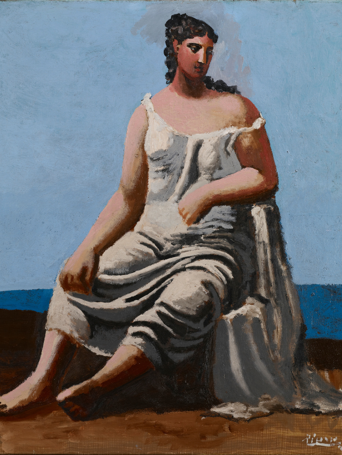 Mujer frente al mar pintado por Pablo Picasso
