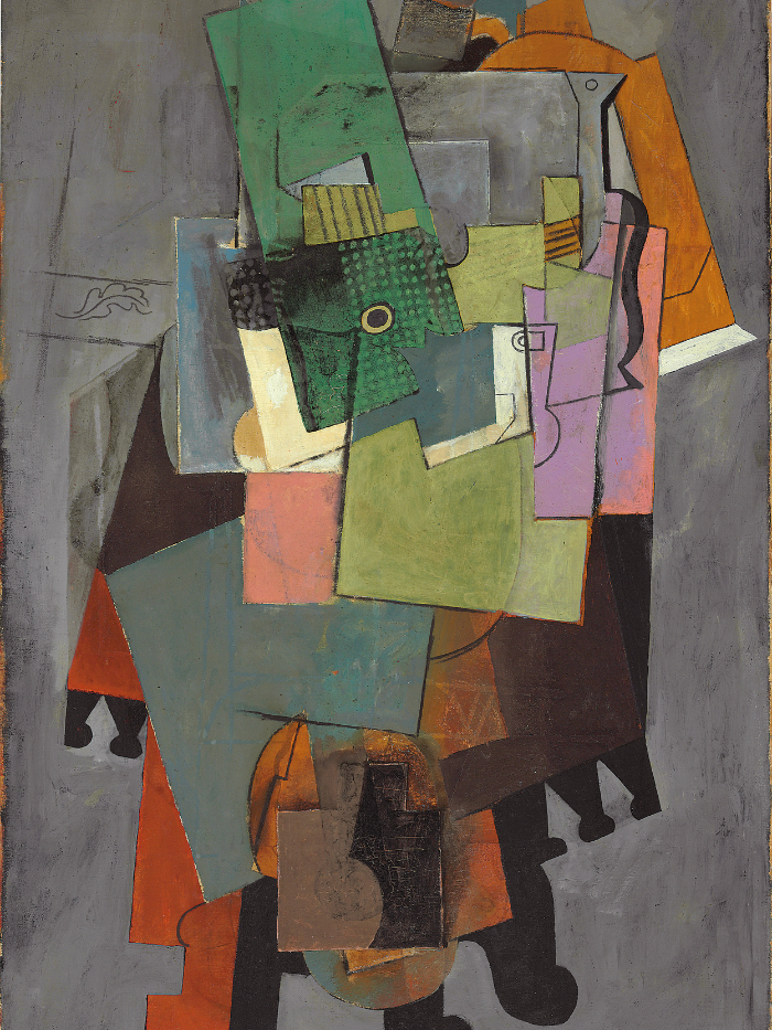 Instrumentos de música sobre una mesa pintado por Pablo Picasso