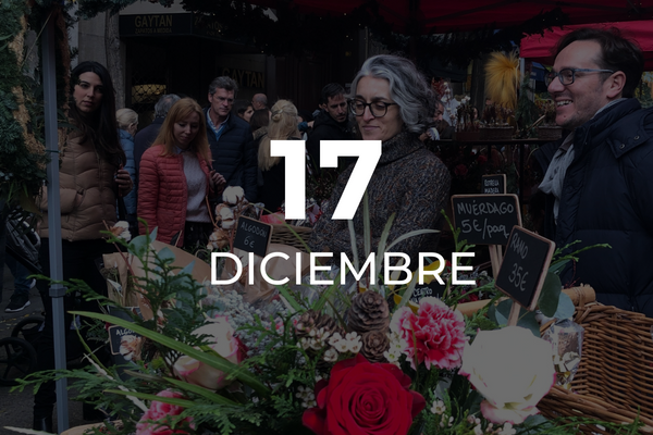 Floristas en el Mercado de las Flores de Vogue de Navidad de 2019