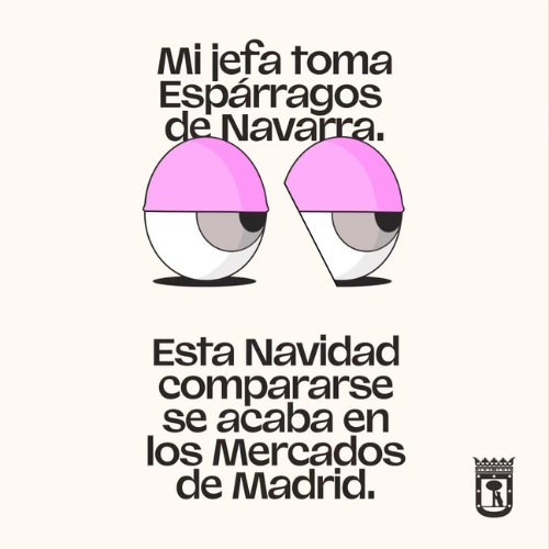 Cartela oficial de la campaña Navidad en los Mercados de Madrid