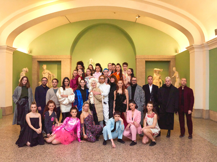 Diseñadores y bailarines en la presentación de Madrid es Moda en la Real Academia de Bellas Artes de San Fernando - © Pablo Paniagua Photo