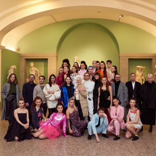 Diseñadores y bailarines en la presentación de Madrid es Moda en la Real Academia de Bellas Artes de San Fernando - © Pablo Paniagua Photo