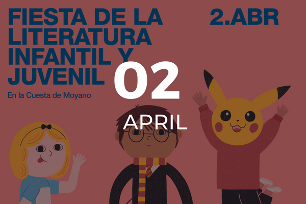 Cartela oficial de la fiesta de la literatura infantil y juvenil en la cuesta de moyano